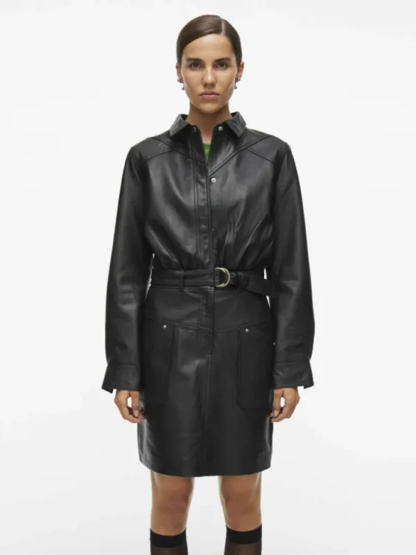 VILA Dresses^SHORT LEATHER DRESS