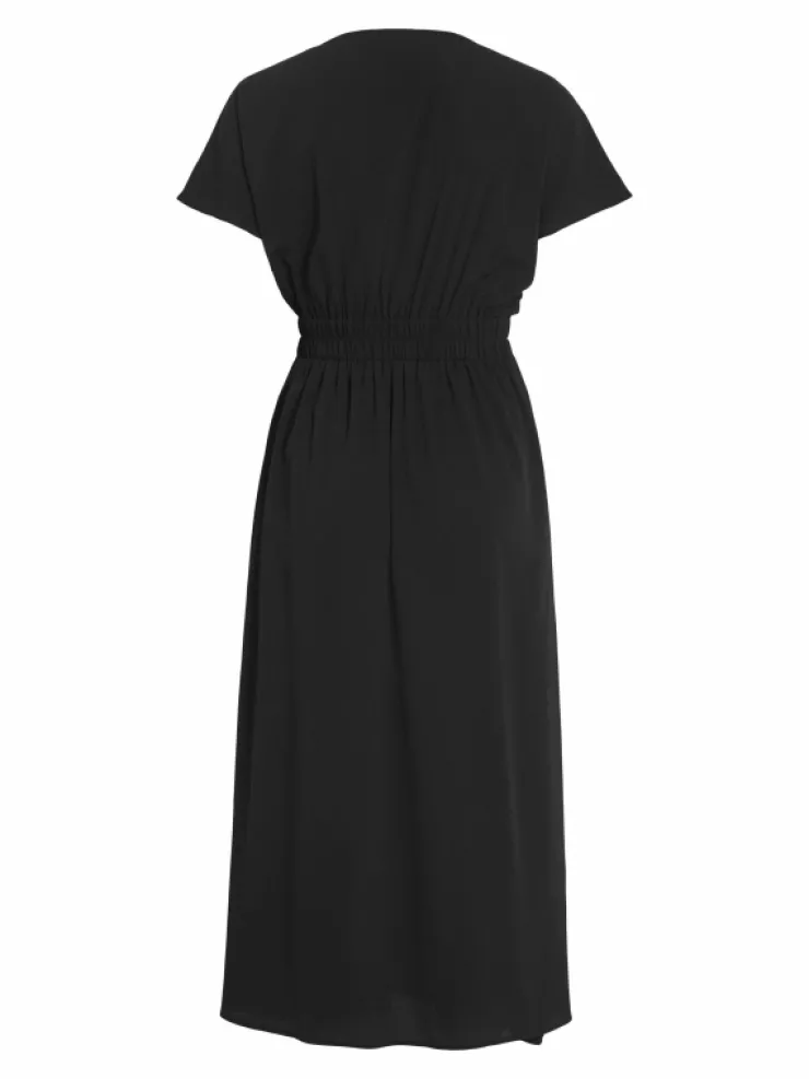 VILA Dresses^SHORT SLEEVED BUTTONED MIDI DRESS