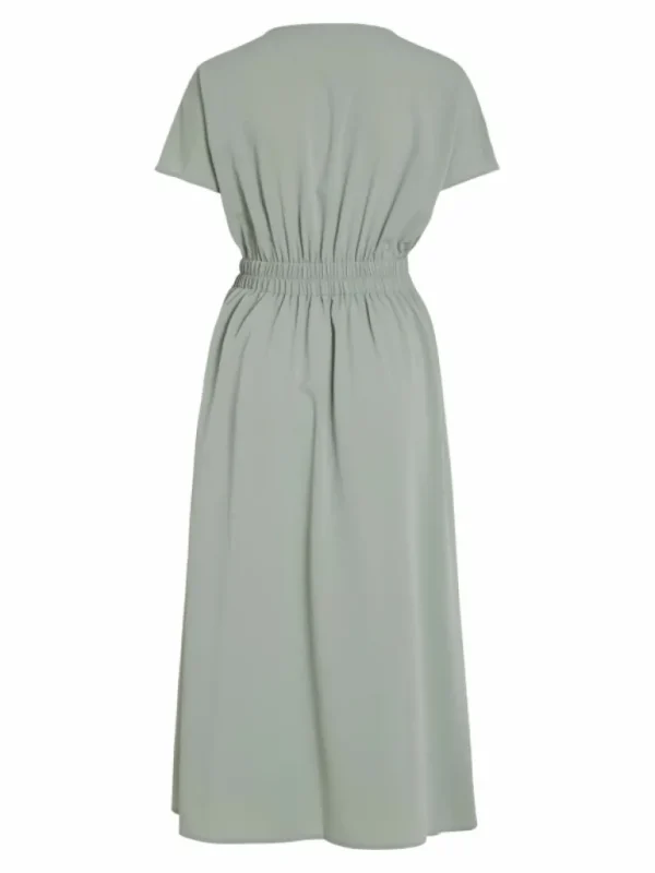 VILA Dresses^SHORT SLEEVED BUTTONED MIDI DRESS