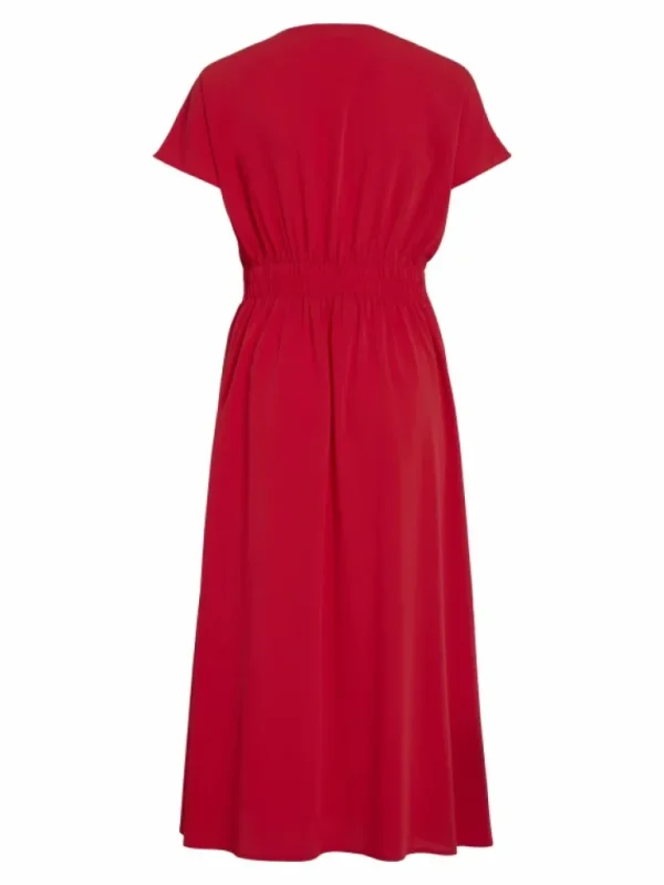 VILA Dresses^SHORT SLEEVED BUTTONED MIDI DRESS