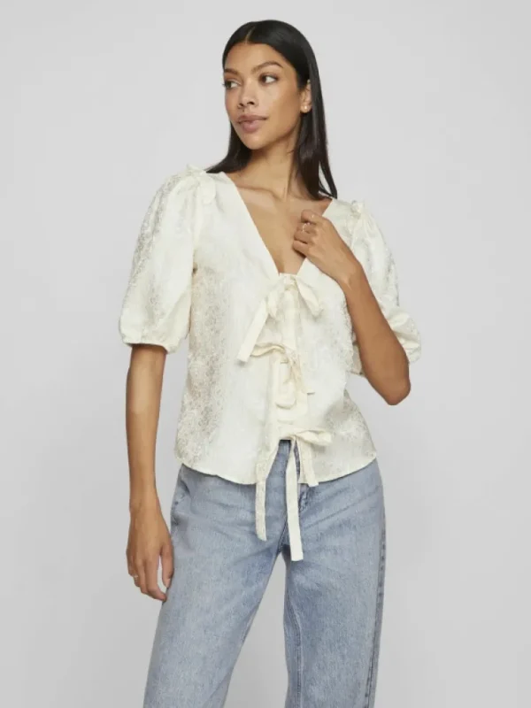 VILA Tops & T-shirts^SHORT SLEEVED TIE TOP