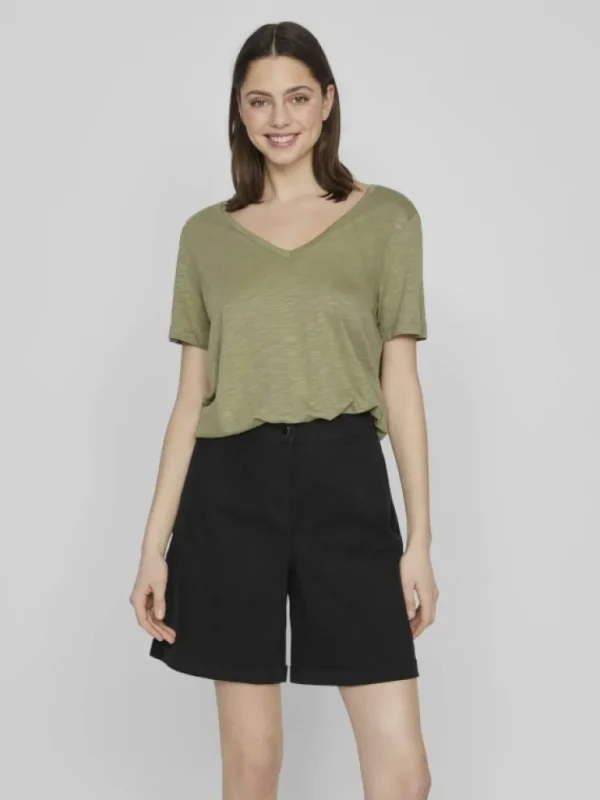 VILA Tops & T-shirts^SHORT SLEEVED V-NECK TOP