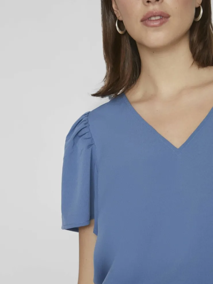 VILA Tops & T-shirts^SHORT SLEEVED V-NECK TOP
