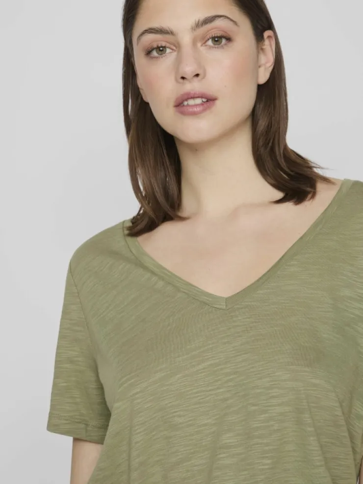 VILA Tops & T-shirts^SHORT SLEEVED V-NECK TOP