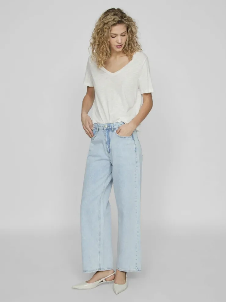 VILA Tops & T-shirts^SHORT SLEEVED V-NECK TOP