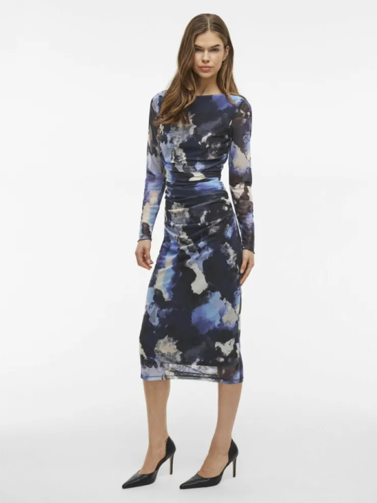 VILA Dresses^VIMALOU MESH MIDI DRESS