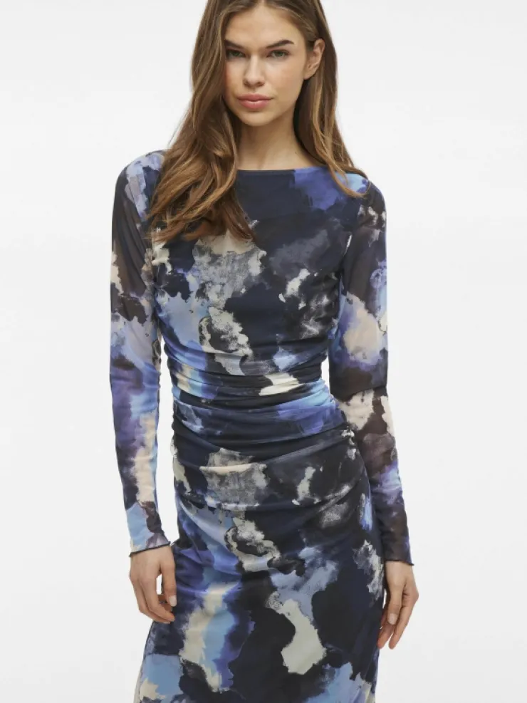 VILA Dresses^VIMALOU MESH MIDI DRESS