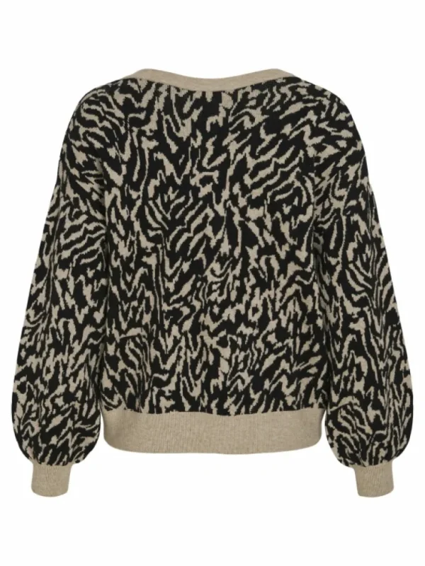 VILA Knitwear^V-NECK JACQUARD KNITTED PULLOVER