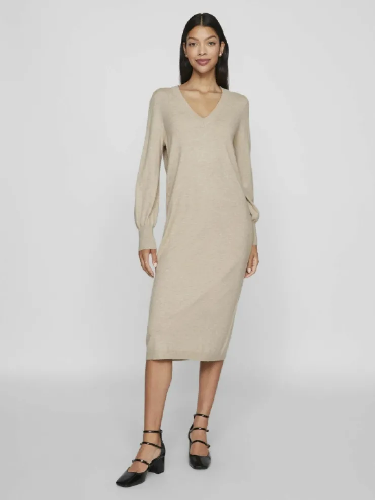 VILA Knitwear | Dresses^V-NECK KNITTED DRESS