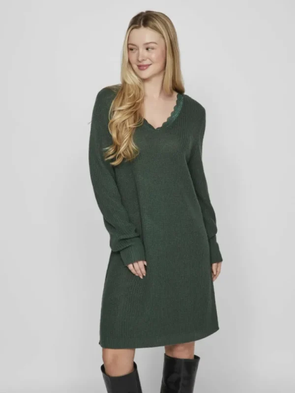 VILA Knitwear | Dresses^V-NECK KNITTED DRESS