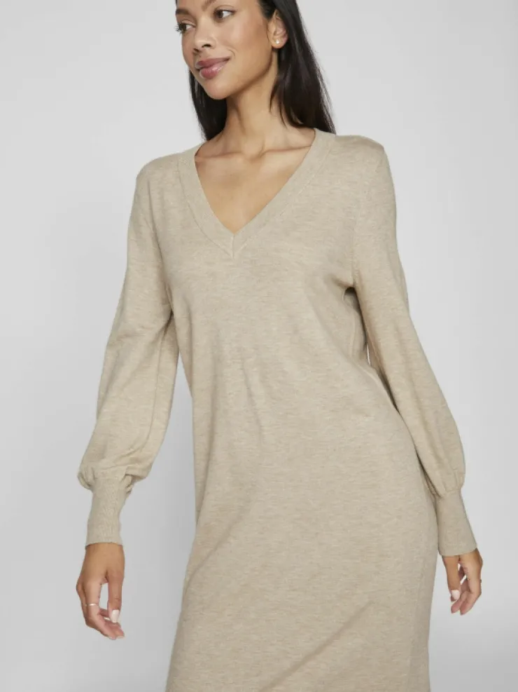 VILA Knitwear | Dresses^V-NECK KNITTED DRESS