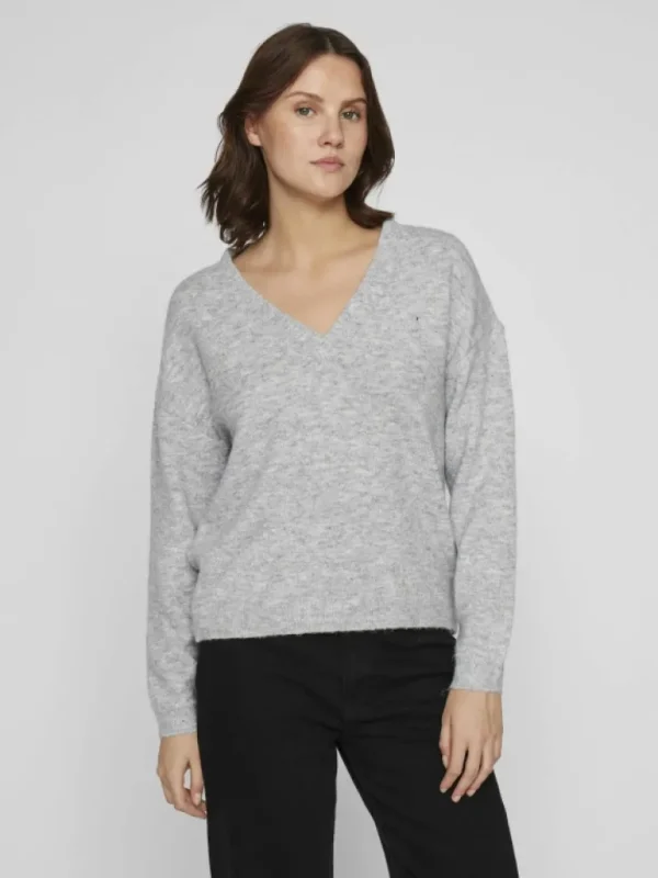 VILA Knitwear^V-NECK KNITTED PULLOVER