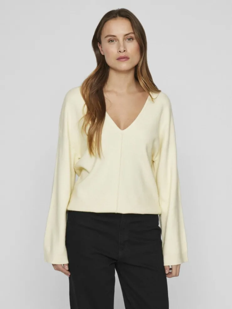VILA Knitwear^V-NECK KNITTED PULLOVER