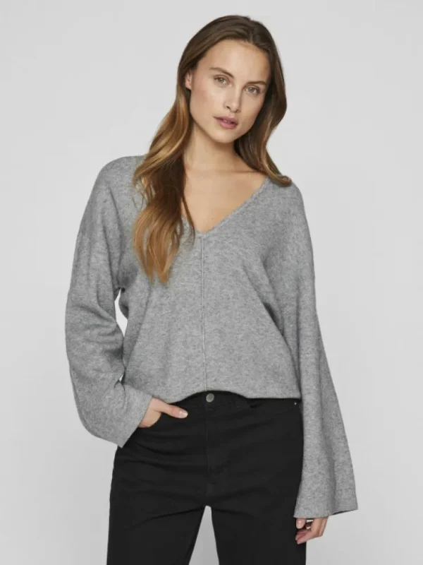 VILA Knitwear^V-NECK KNITTED PULLOVER