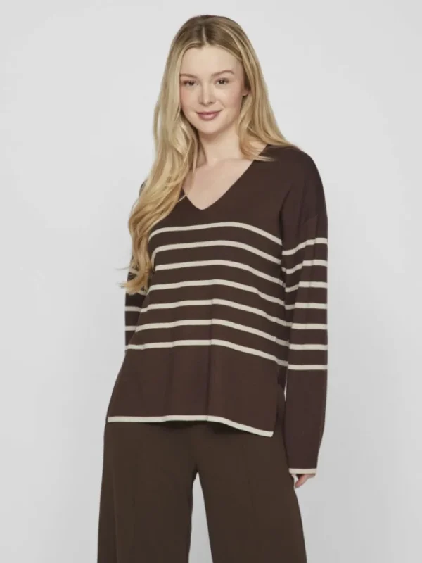 VILA Knitwear^V-NECK KNITTED PULLOVER