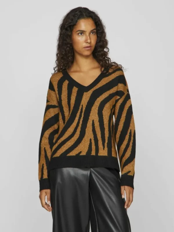 VILA Knitwear^V-NECK KNITTED PULLOVER