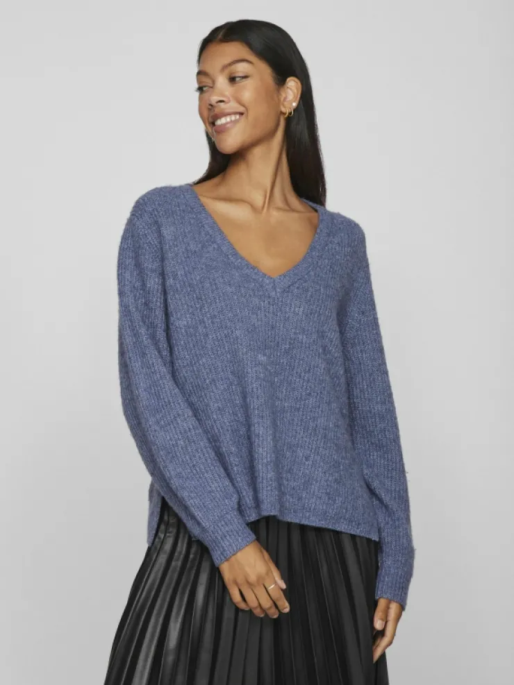 VILA Knitwear^V-NECK KNITTED PULLOVER