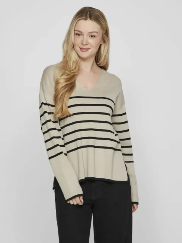 VILA Knitwear^V-NECK KNITTED PULLOVER