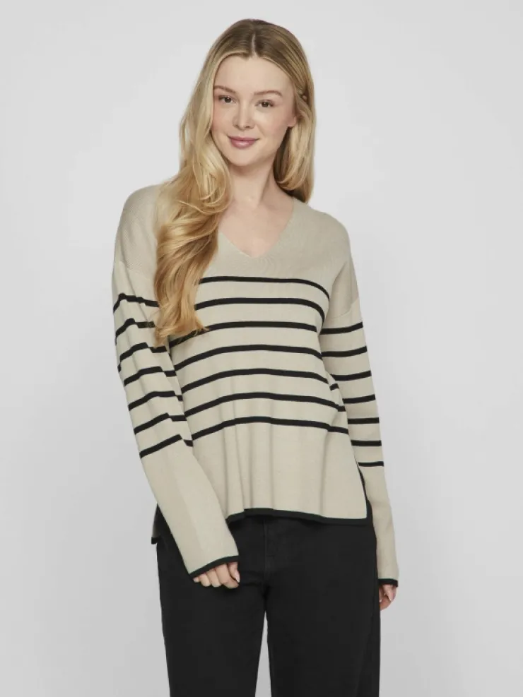 VILA Knitwear^V-NECK KNITTED PULLOVER