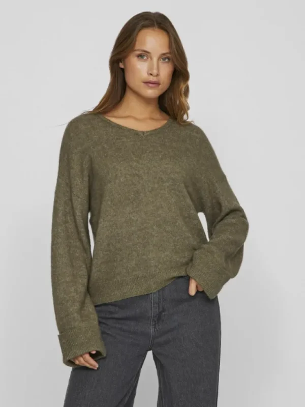 VILA Knitwear^V-NECK KNITTED PULLOVER