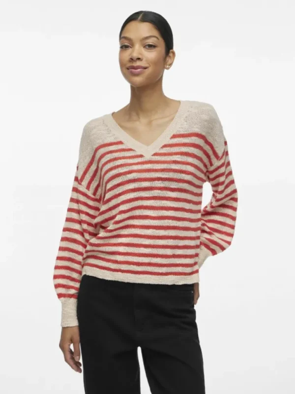 VILA Knitwear^V-NECK KNITTED PULLOVER