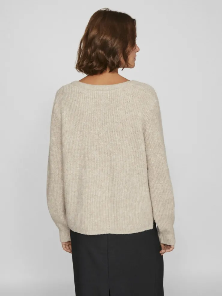 VILA Knitwear^V-NECK KNITTED PULLOVER