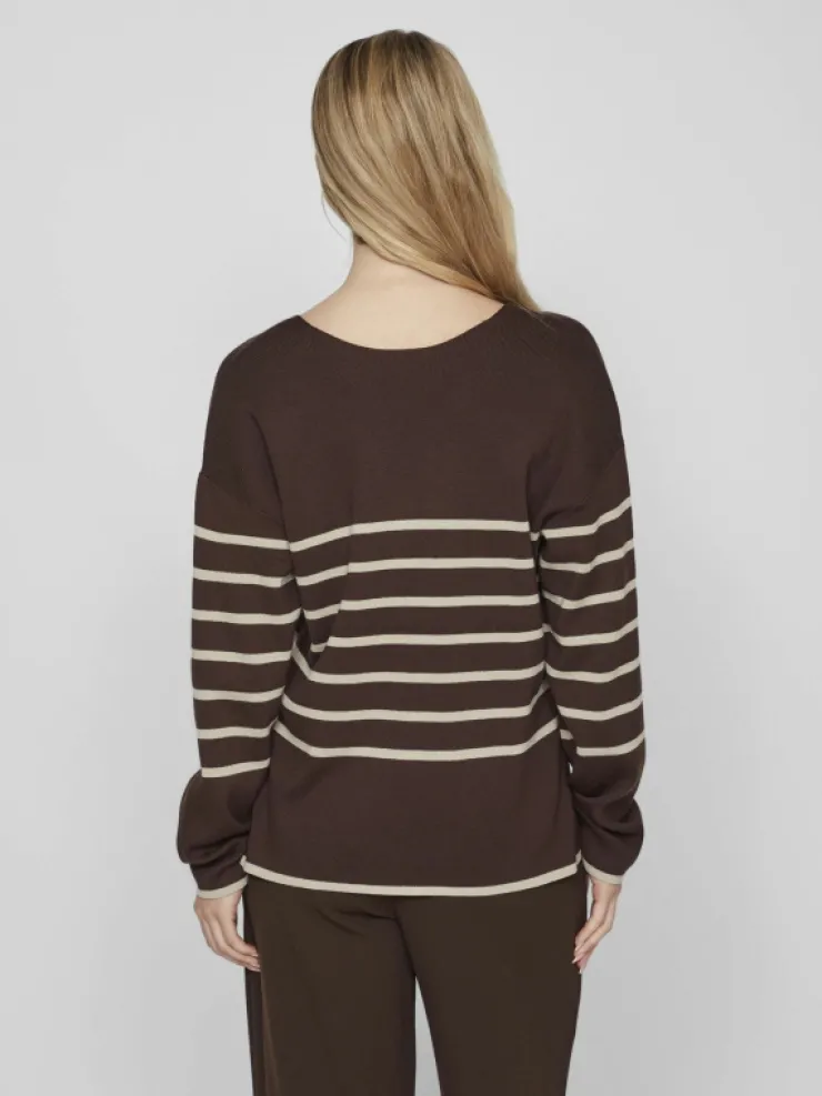 VILA Knitwear^V-NECK KNITTED PULLOVER