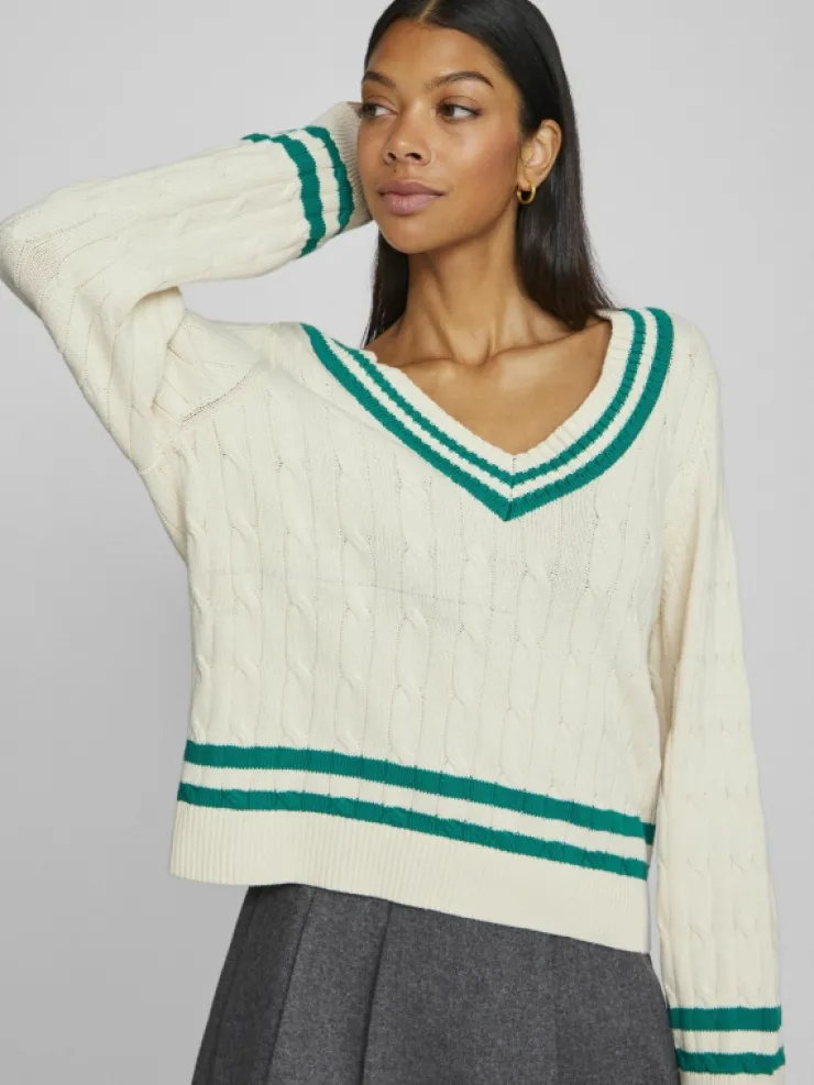 VILA Knitwear^V-NECK KNITTED PULLOVER