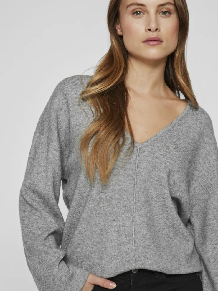 VILA Knitwear^V-NECK KNITTED PULLOVER