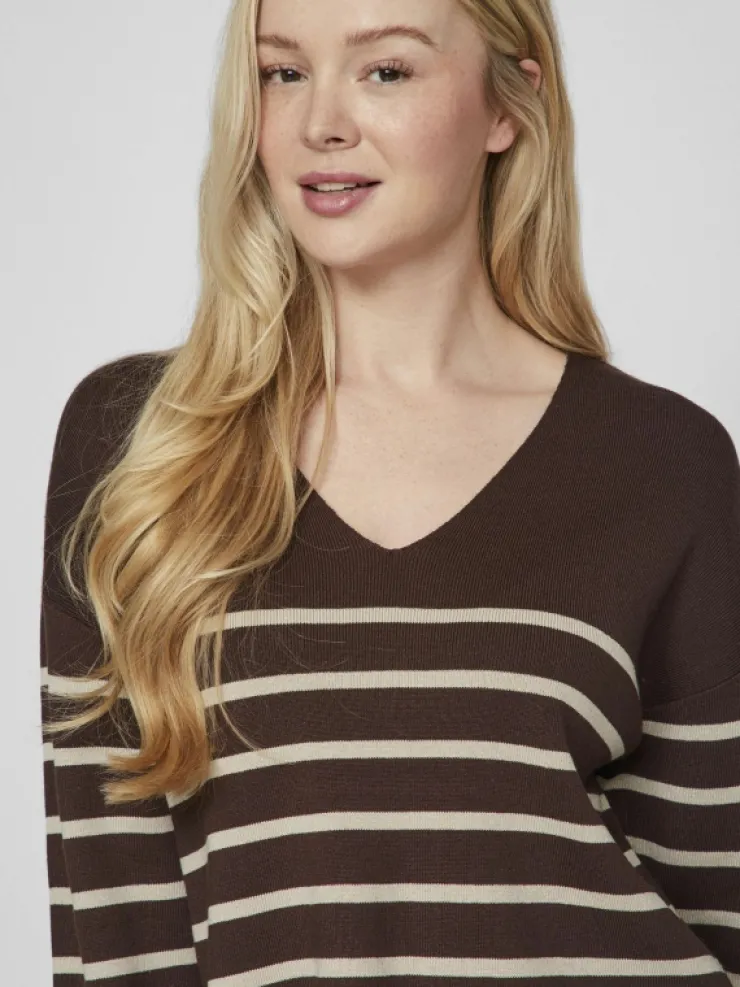 VILA Knitwear^V-NECK KNITTED PULLOVER