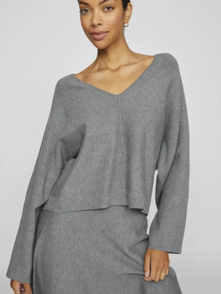 VILA Knitwear^V-NECK KNITTED PULLOVER