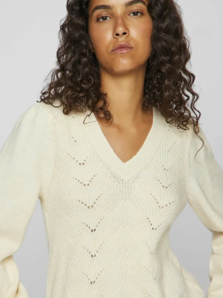 VILA Knitwear^V-NECK KNITTED PULLOVER