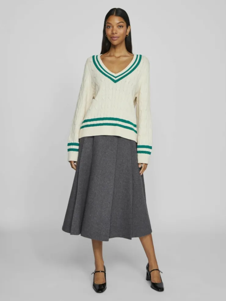 VILA Knitwear^V-NECK KNITTED PULLOVER