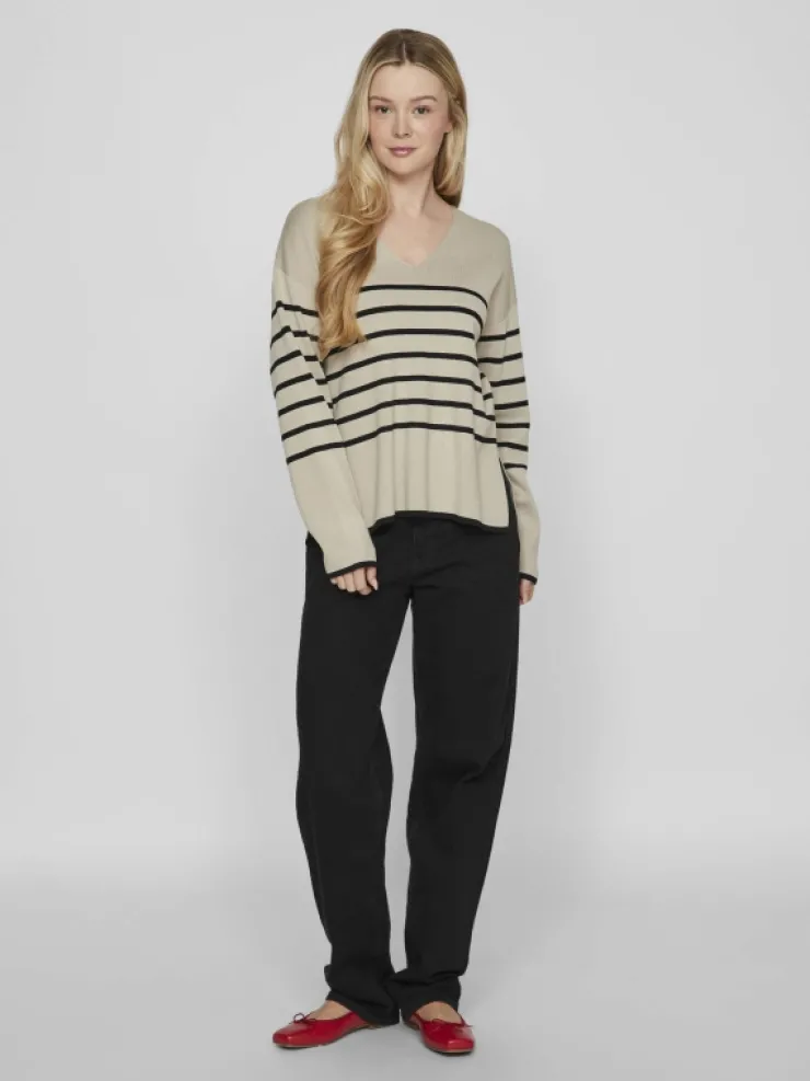 VILA Knitwear^V-NECK KNITTED PULLOVER