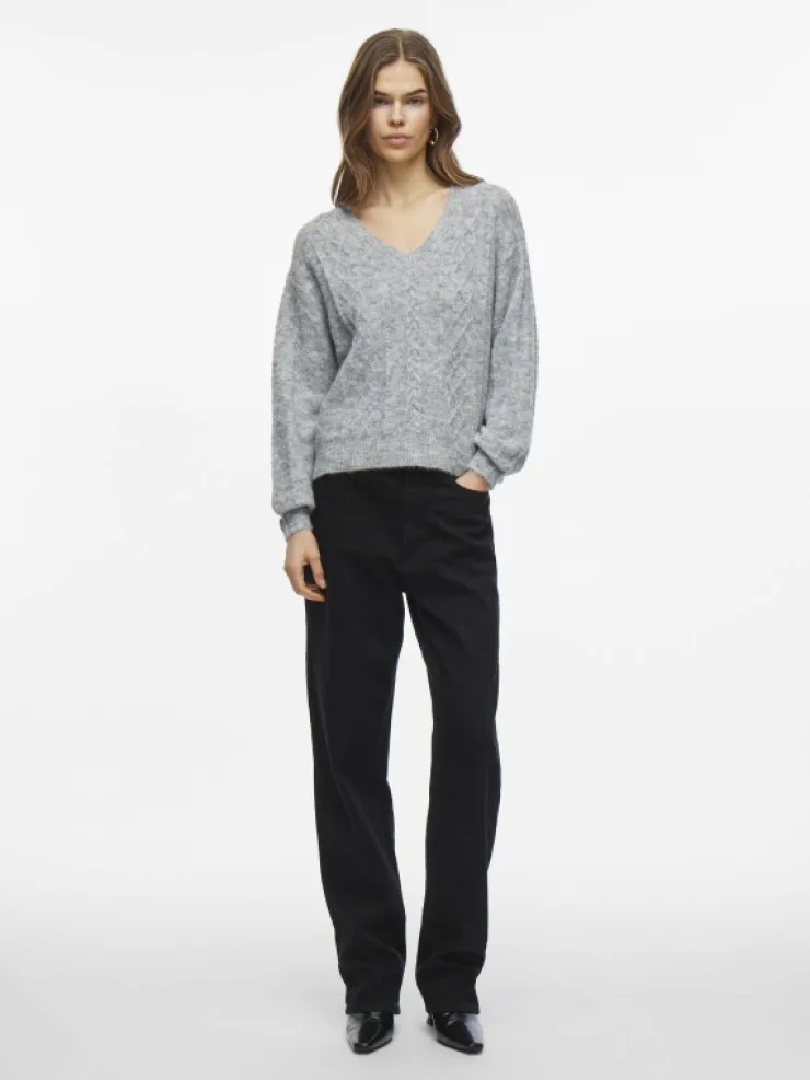 VILA Knitwear^V-NECK KNITTED PULLOVER