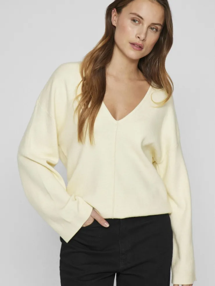 VILA Knitwear^V-NECK KNITTED PULLOVER