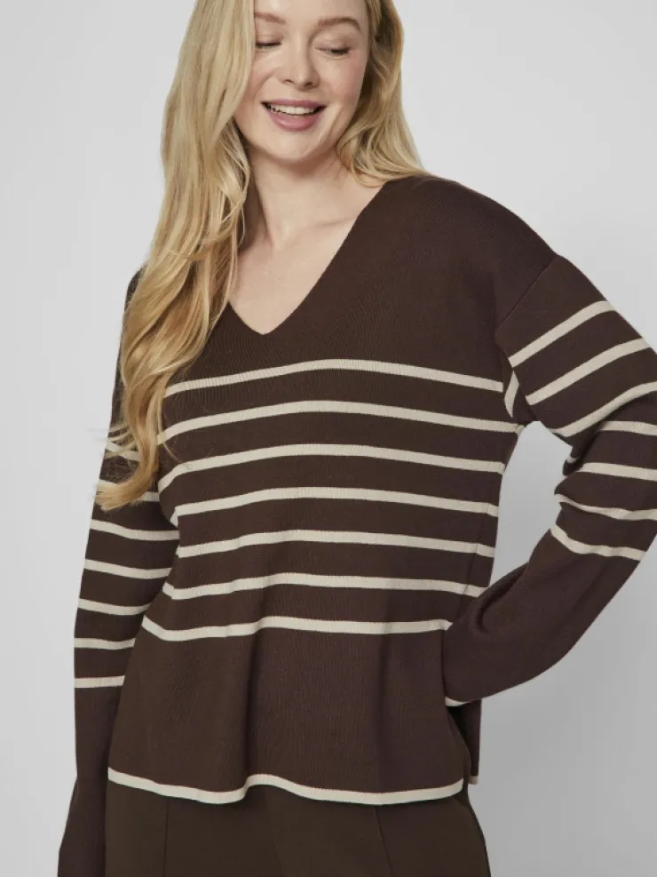 VILA Knitwear^V-NECK KNITTED PULLOVER