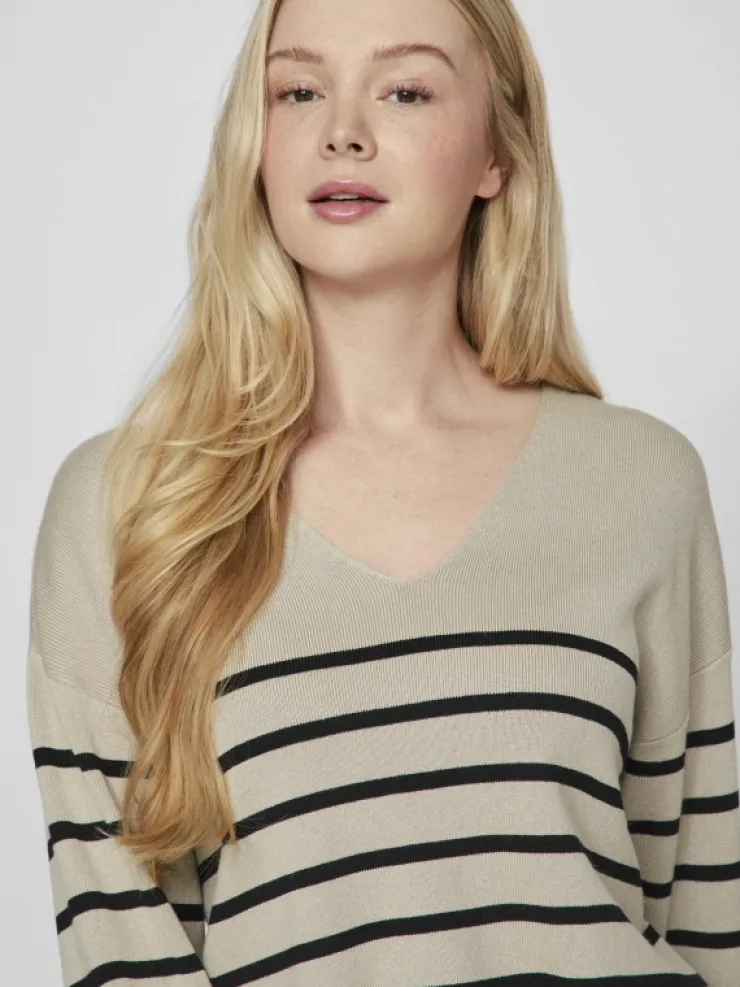 VILA Knitwear^V-NECK KNITTED PULLOVER