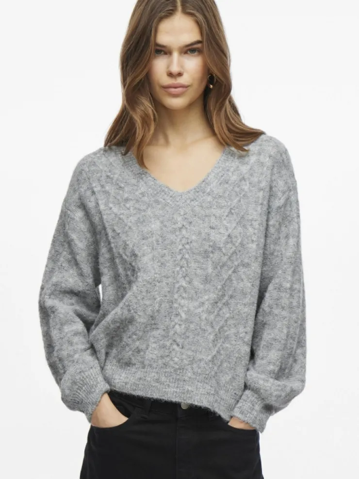 VILA Knitwear^V-NECK KNITTED PULLOVER