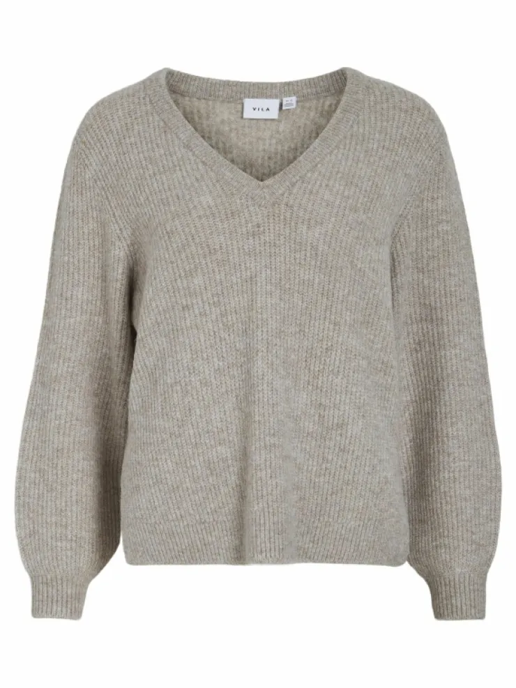 VILA Knitwear^V-NECK KNITTED PULLOVER