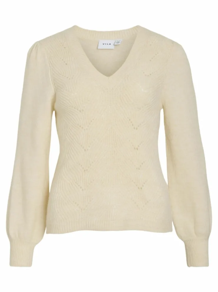 VILA Knitwear^V-NECK KNITTED PULLOVER
