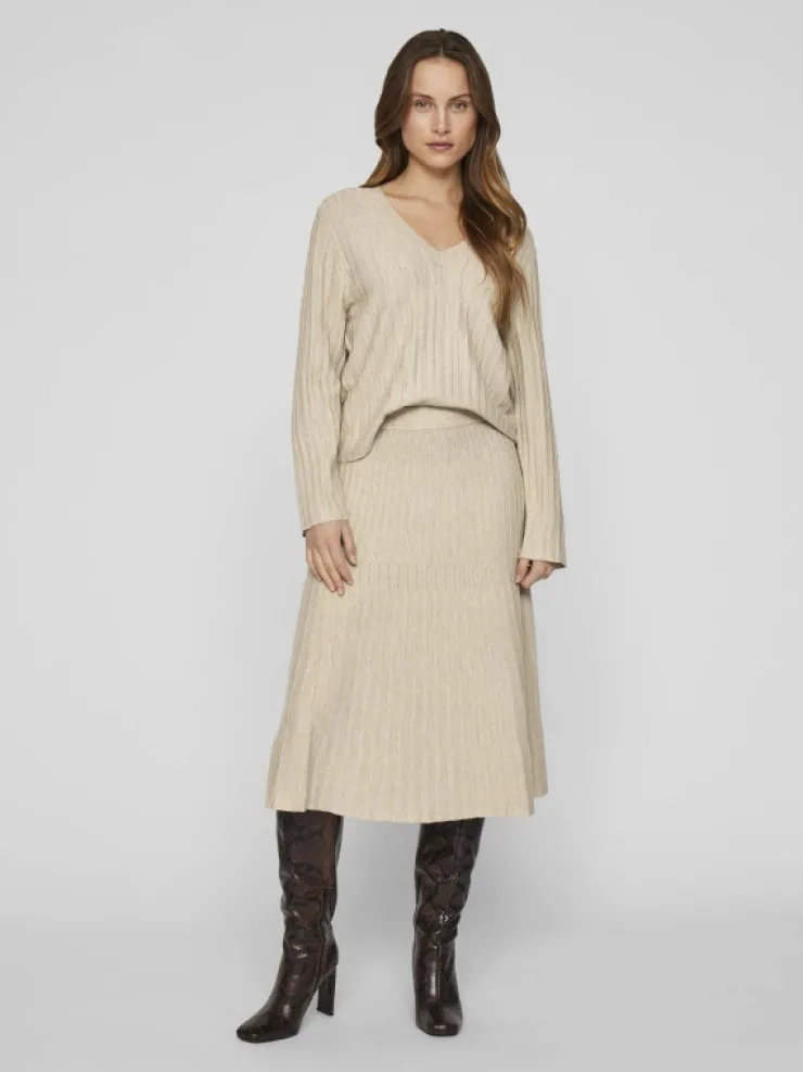 VILA Knitwear^V-NECK KNITTED TOP