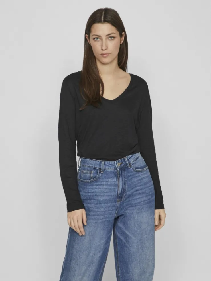 VILA Tops & T-shirts^V-NECK LONG SLEEVED TOP