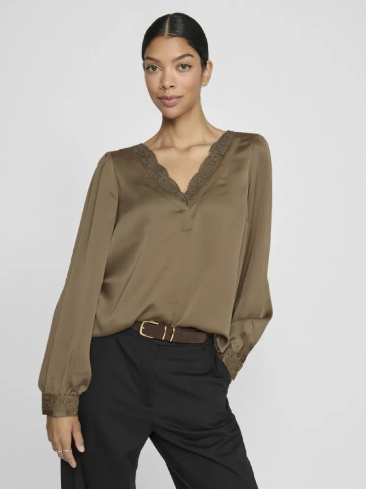VILA Tops & T-shirts^V-NECK LONG SLEEVED TOP