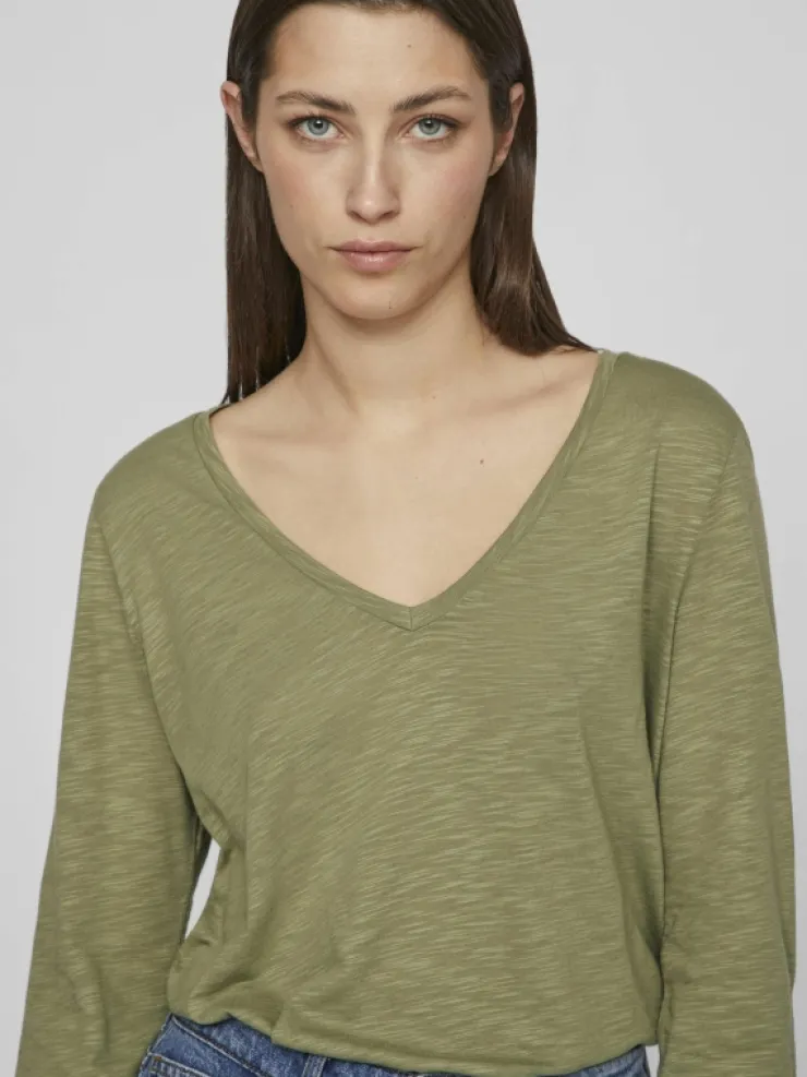 VILA Tops & T-shirts^V-NECK LONG SLEEVED TOP