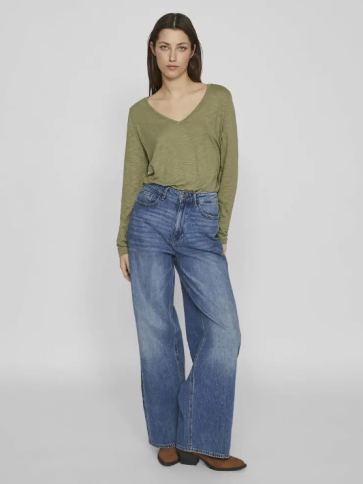 VILA Tops & T-shirts^V-NECK LONG SLEEVED TOP