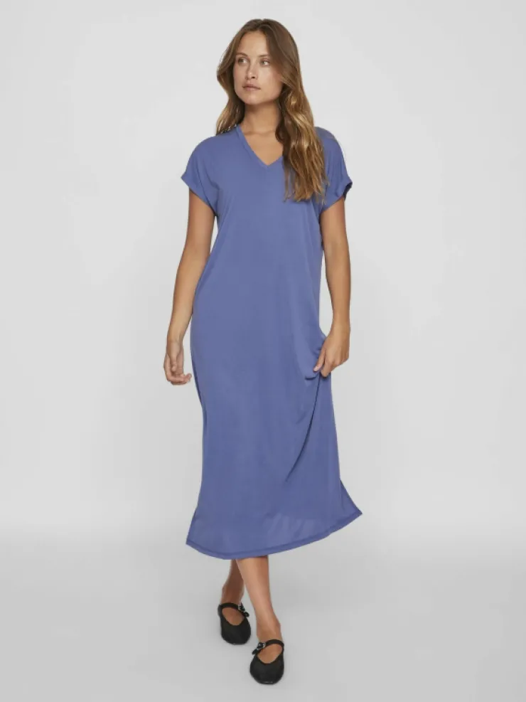 VILA Dresses^V-NECK MIDI DRESS