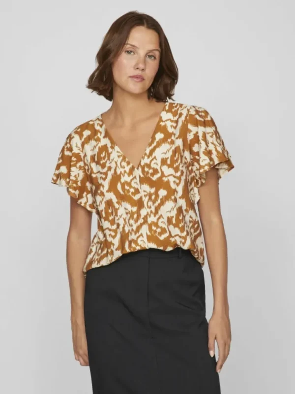 VILA Tops & T-shirts^V-NECK SHORT SLEEVED TOP