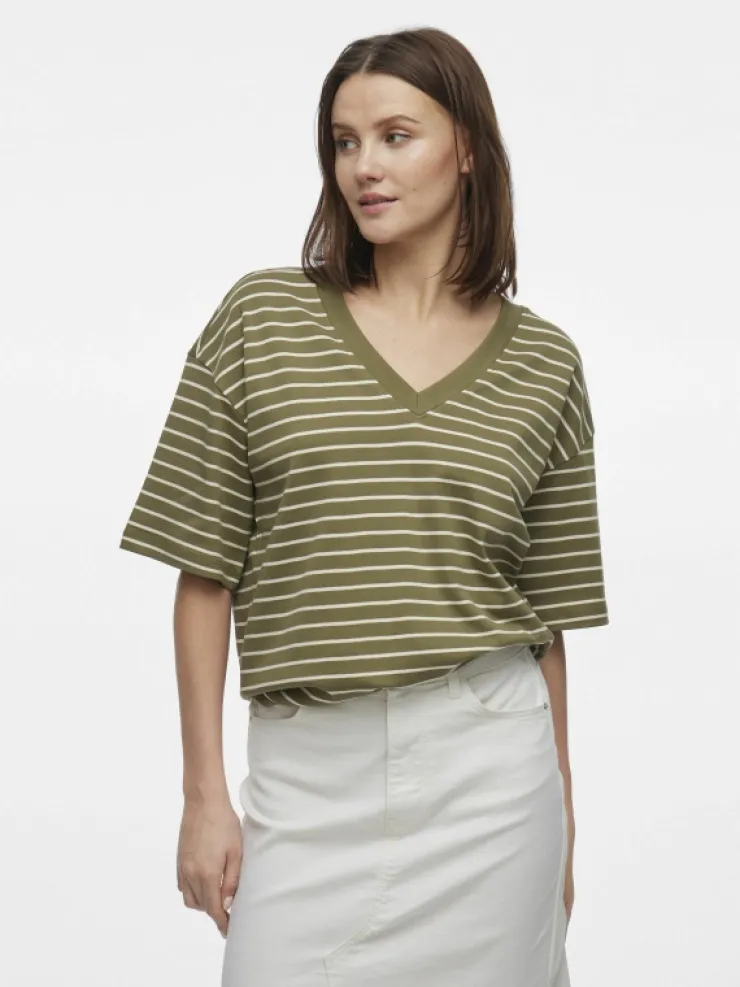 VILA Tops & T-shirts^V-NECK SHORT SLEEVED TOP