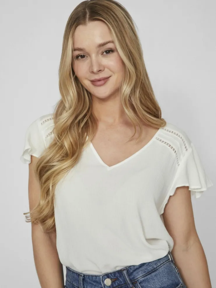 VILA Tops & T-shirts^V-NECK SHORT SLEEVED TOP